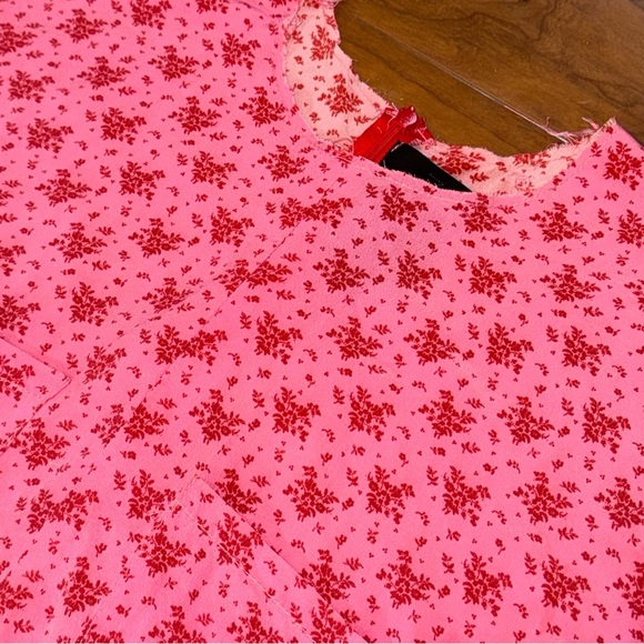 No. 6 Store Pink Butterfly Print Silk Blouse size 1 Small - Picture 3 of 5